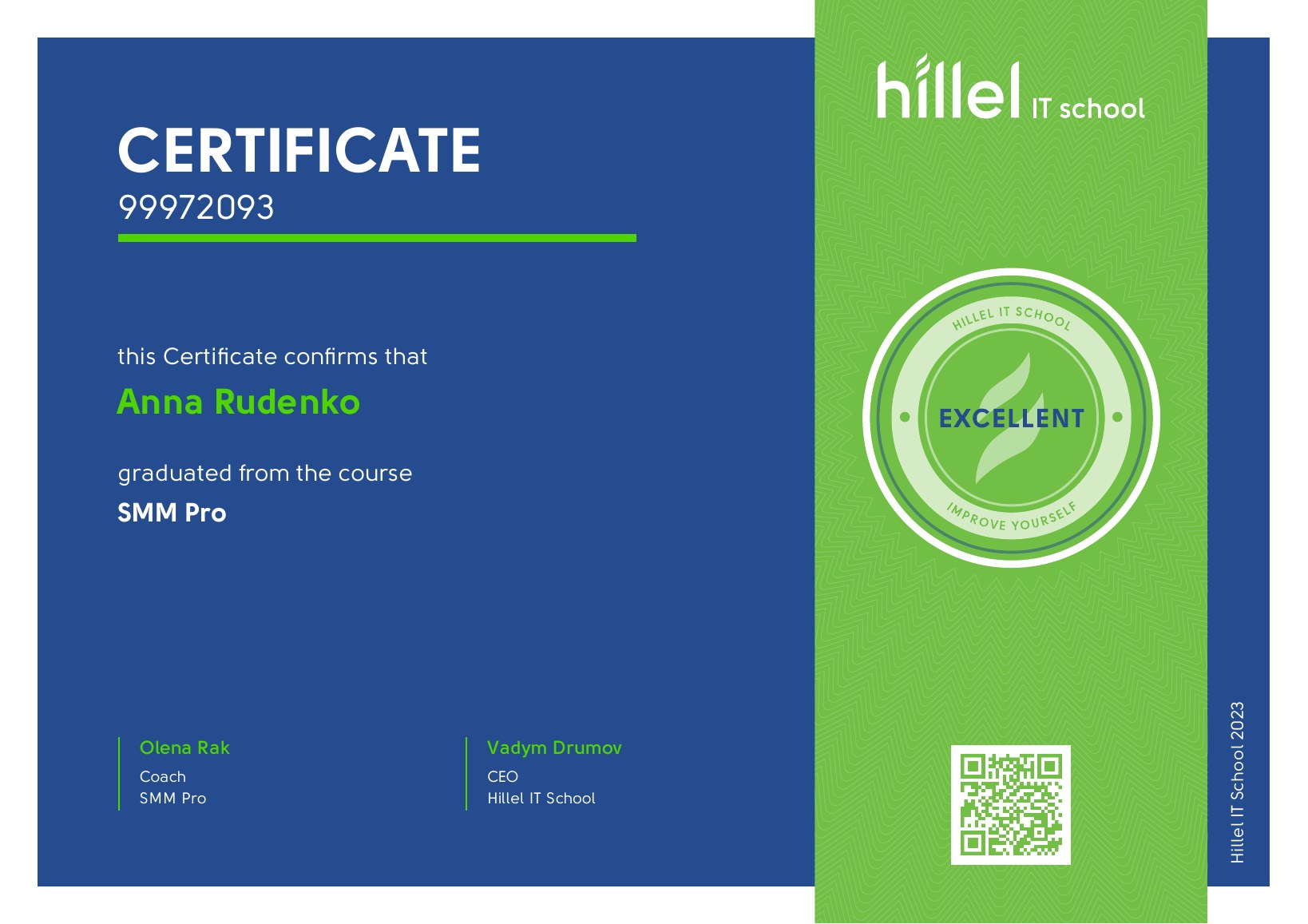 SMM Pro — Hillel IT School